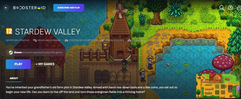 Play Stardew Valley on Boosteroid.
