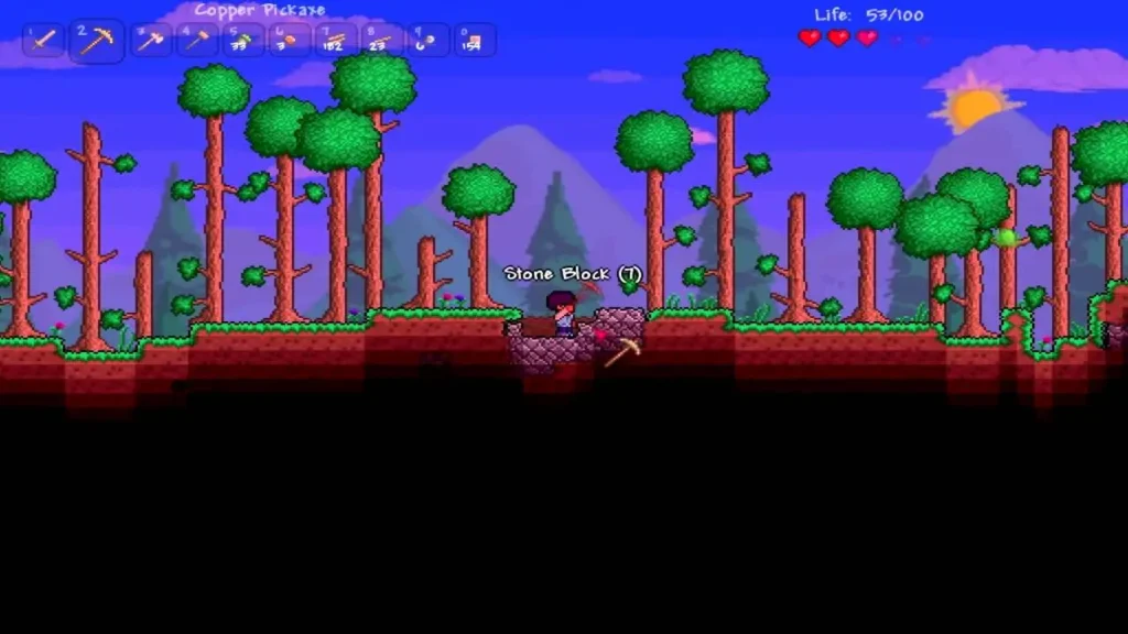 Terraria gameplay on Mac