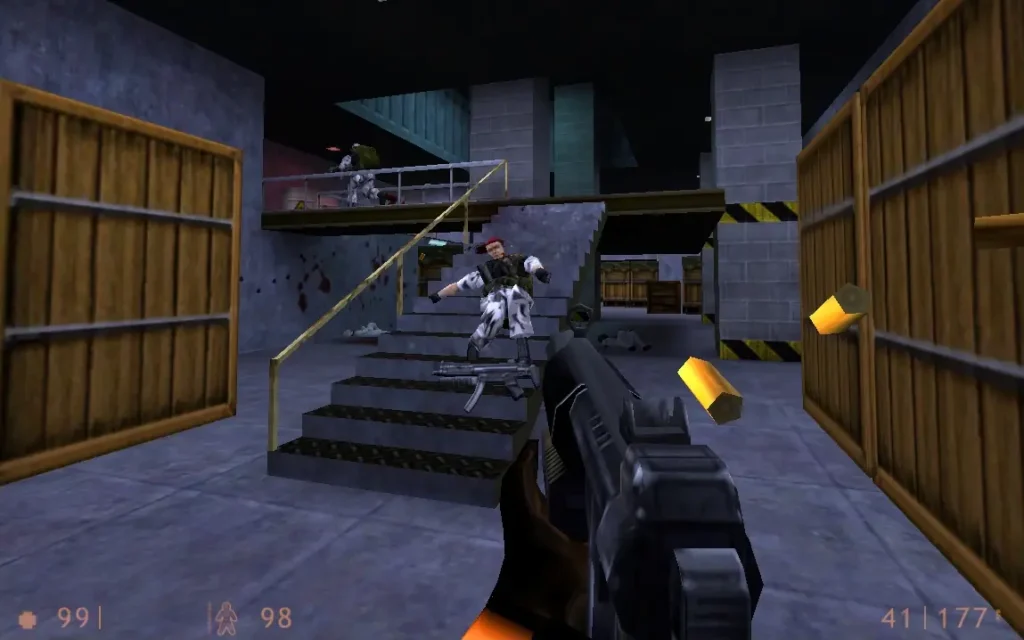 Half-Life gameplay on MacOS