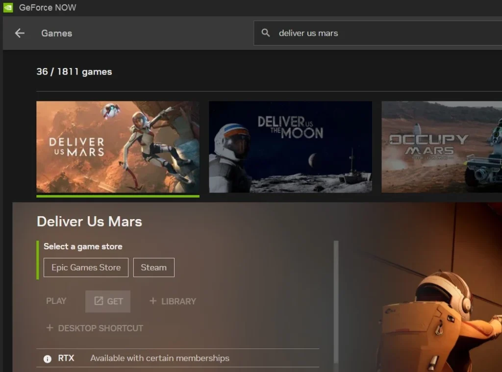  Deliver Us Mars for Mac with GeForce Now