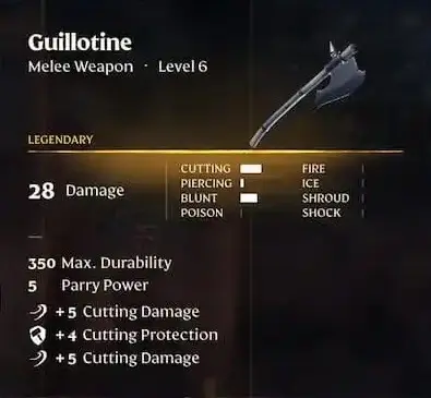 Melee weapons in Enshrouded